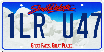 SD license plate 1LRU47
