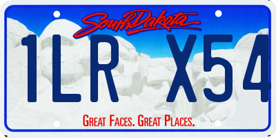 SD license plate 1LRX54