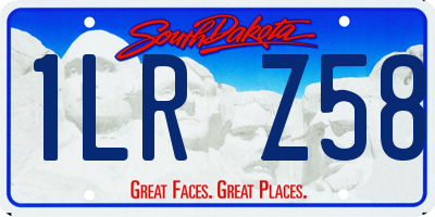SD license plate 1LRZ58