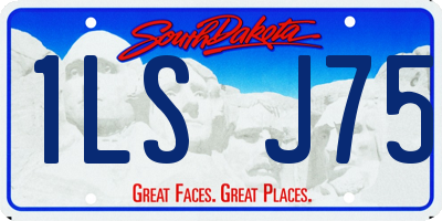 SD license plate 1LSJ75