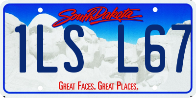 SD license plate 1LSL67