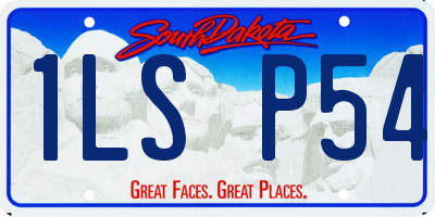 SD license plate 1LSP54