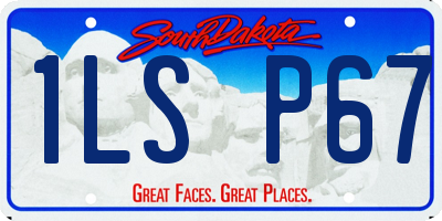 SD license plate 1LSP67