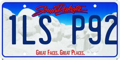 SD license plate 1LSP92
