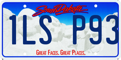 SD license plate 1LSP93