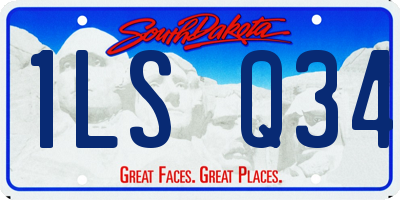 SD license plate 1LSQ34