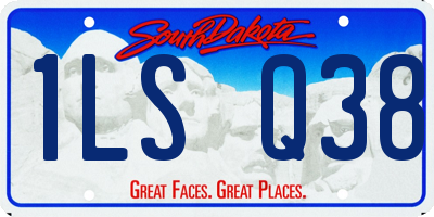 SD license plate 1LSQ38