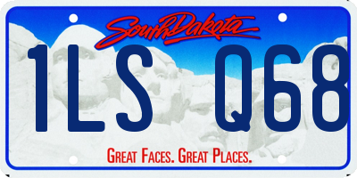 SD license plate 1LSQ68