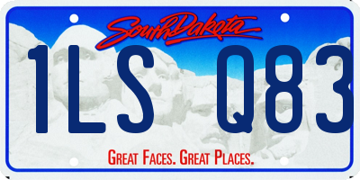 SD license plate 1LSQ83