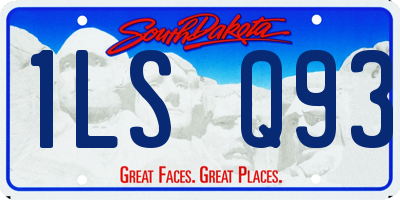 SD license plate 1LSQ93