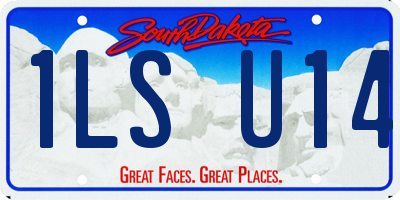 SD license plate 1LSU14