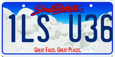 SD license plate 1LSU36