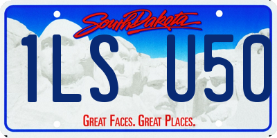 SD license plate 1LSU50