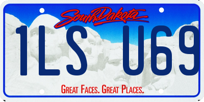 SD license plate 1LSU69