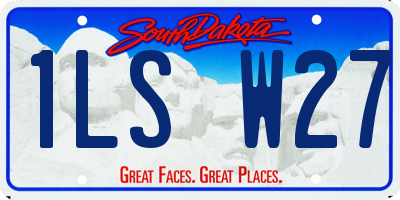 SD license plate 1LSW27