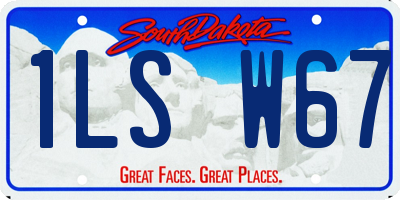 SD license plate 1LSW67