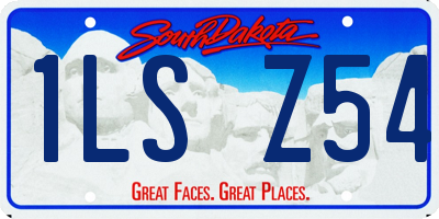 SD license plate 1LSZ54