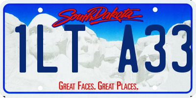 SD license plate 1LTA33