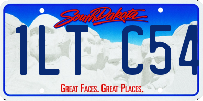 SD license plate 1LTC54