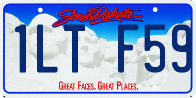 SD license plate 1LTF59