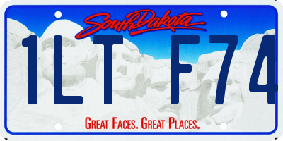 SD license plate 1LTF74
