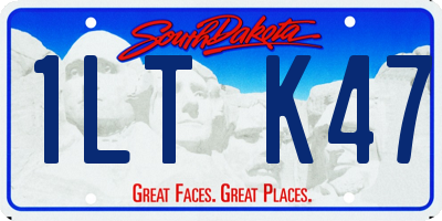 SD license plate 1LTK47