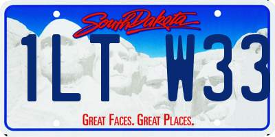 SD license plate 1LTW33
