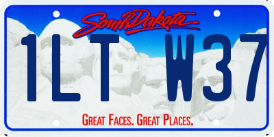 SD license plate 1LTW37