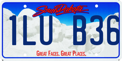 SD license plate 1LUB36