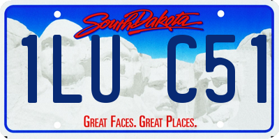 SD license plate 1LUC51