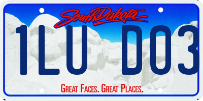 SD license plate 1LUD03