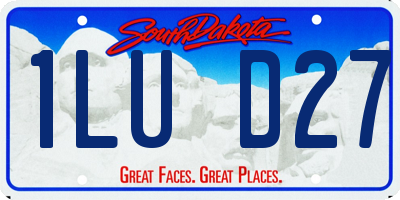 SD license plate 1LUD27