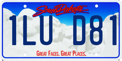 SD license plate 1LUD81