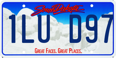 SD license plate 1LUD97