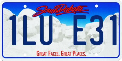 SD license plate 1LUE31