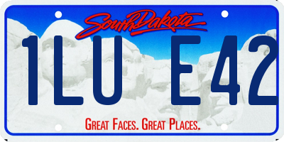 SD license plate 1LUE42