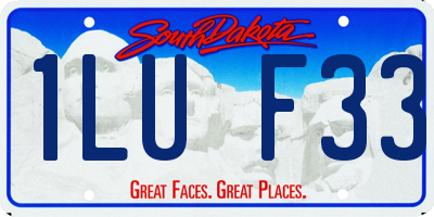 SD license plate 1LUF33