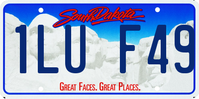 SD license plate 1LUF49