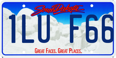 SD license plate 1LUF66