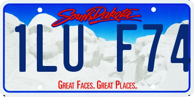 SD license plate 1LUF74