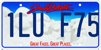 SD license plate 1LUF75