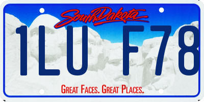 SD license plate 1LUF78