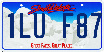 SD license plate 1LUF87