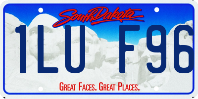 SD license plate 1LUF96