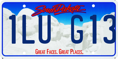 SD license plate 1LUG13