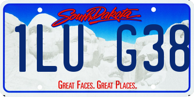 SD license plate 1LUG38