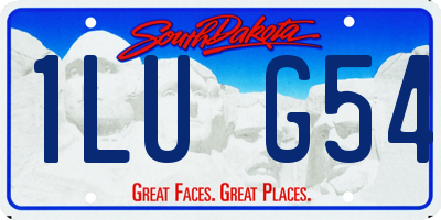 SD license plate 1LUG54