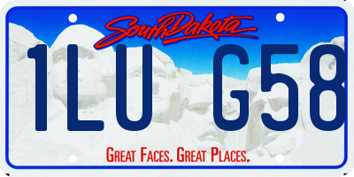 SD license plate 1LUG58
