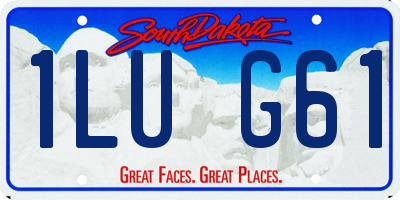 SD license plate 1LUG61