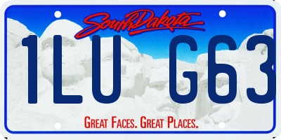 SD license plate 1LUG63